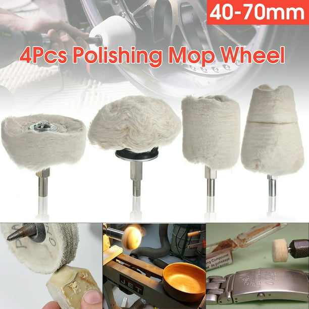 4Pcs Car Motorcycle Polishing Buffing Pads Mop Wheel Kit Set for Drill Rotary 